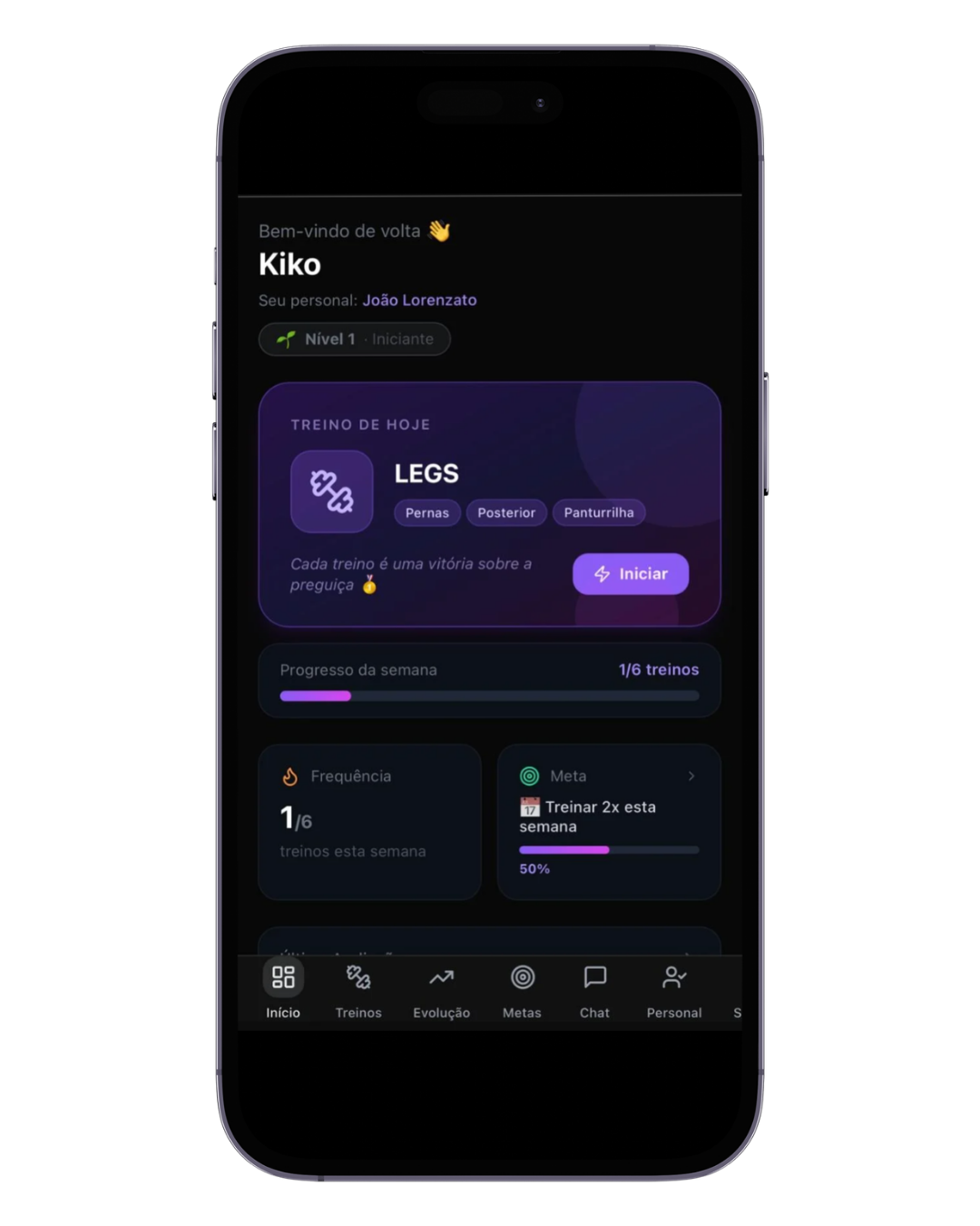 Experiência do aluno no PersonalHub